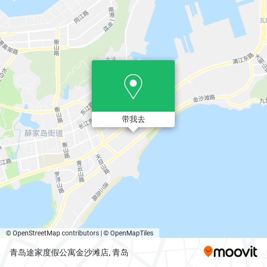 青岛途家度假公寓金沙滩店地图