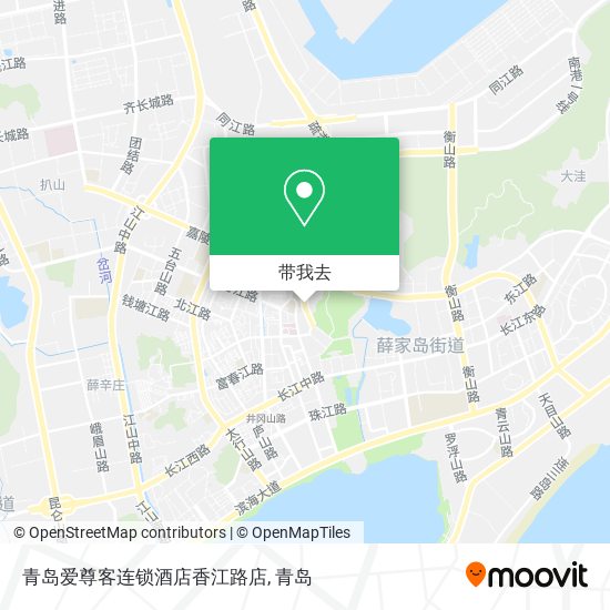 青岛爱尊客连锁酒店香江路店地图