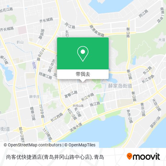 尚客优快捷酒店(青岛井冈山路中心店)地图