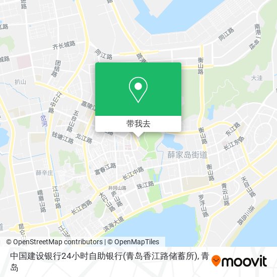 中国建设银行24小时自助银行(青岛香江路储蓄所)地图