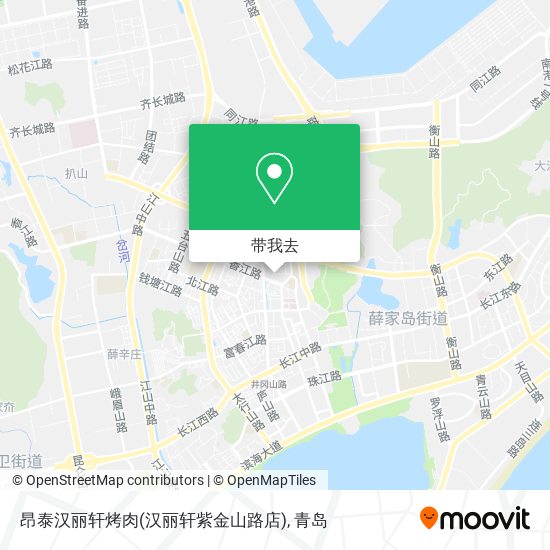 昂泰汉丽轩烤肉(汉丽轩紫金山路店)地图