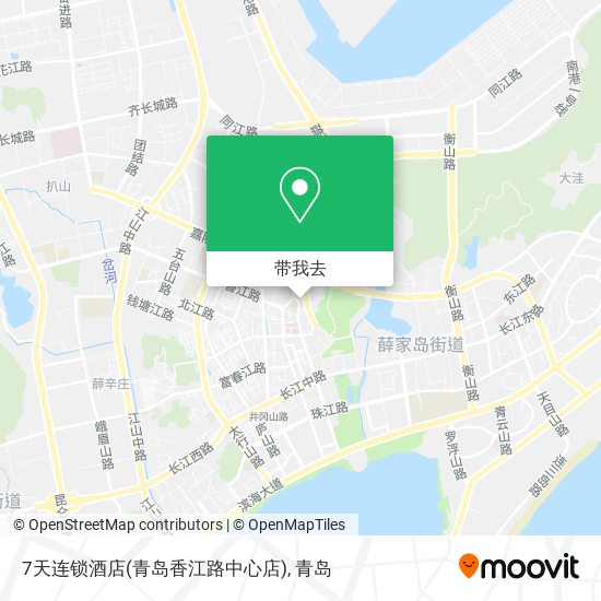 7天连锁酒店(青岛香江路中心店)地图