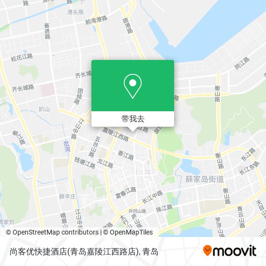 尚客优快捷酒店(青岛嘉陵江西路店)地图