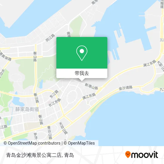 青岛金沙滩海景公寓二店地图