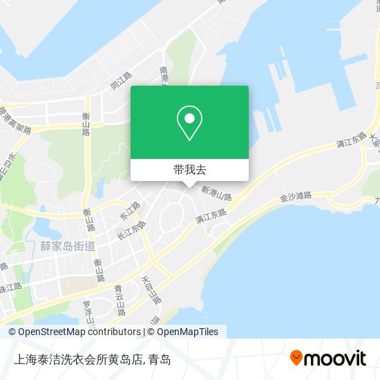 上海泰洁洗衣会所黄岛店地图