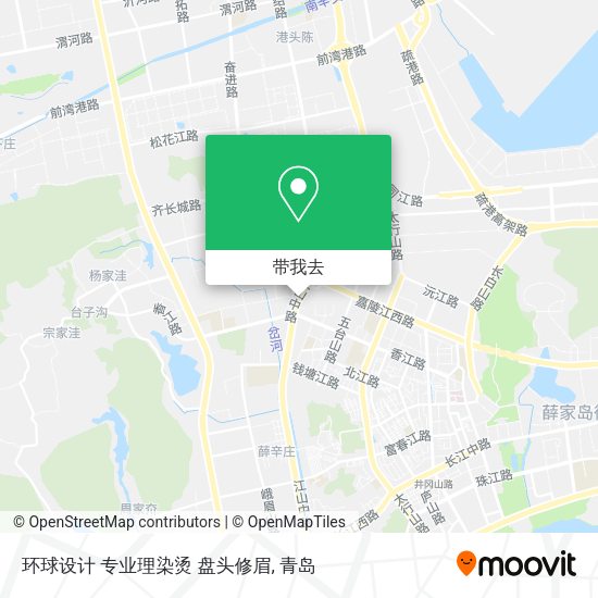 环球设计 专业理染烫 盘头修眉地图