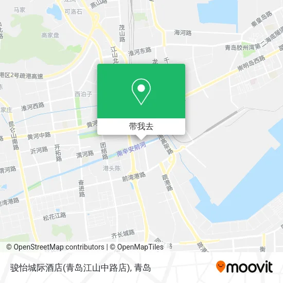 骏怡城际酒店(青岛江山中路店)地图