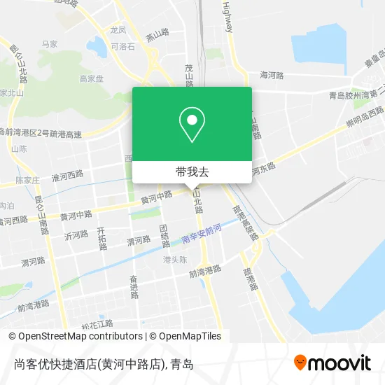 尚客优快捷酒店(黄河中路店)地图