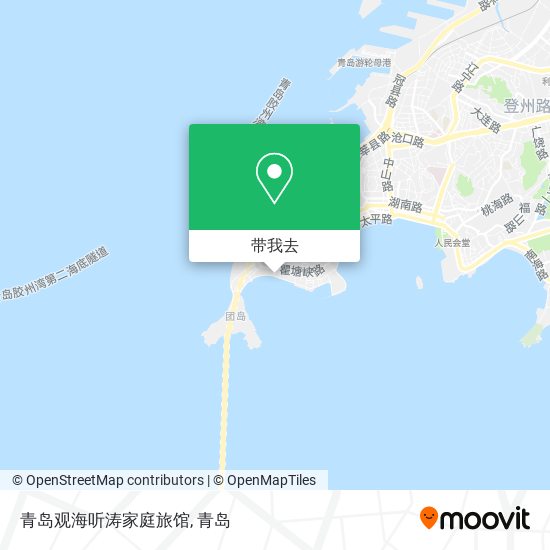 青岛观海听涛家庭旅馆地图