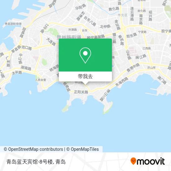 青岛蓝天宾馆-8号楼地图