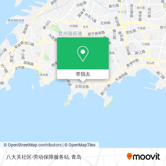 八大关社区-劳动保障服务站地图