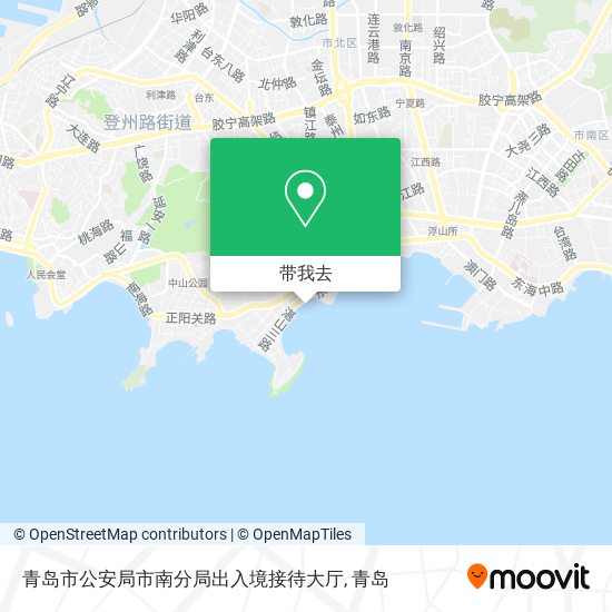 青岛市公安局市南分局出入境接待大厅地图