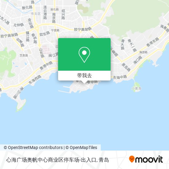 心海广场奥帆中心商业区停车场-出入口地图