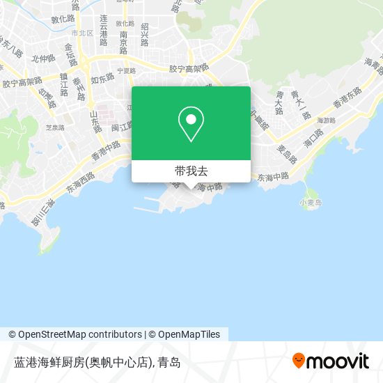 蓝港海鲜厨房(奥帆中心店)地图