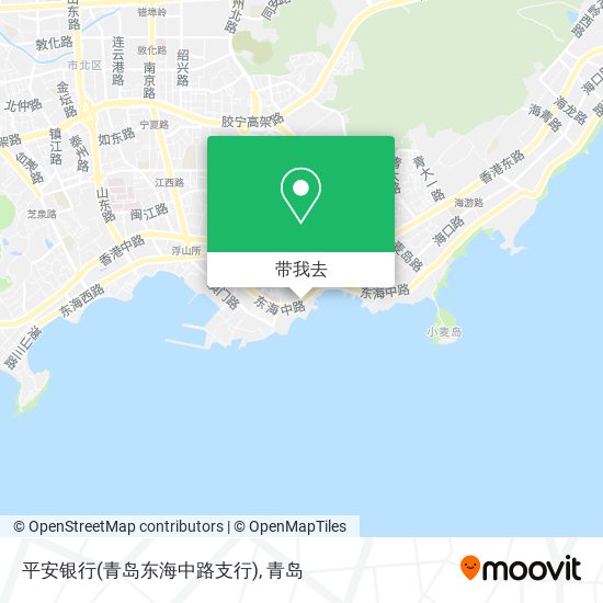 平安银行(青岛东海中路支行)地图