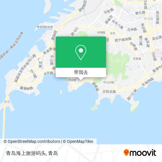 青岛海上旅游码头地图