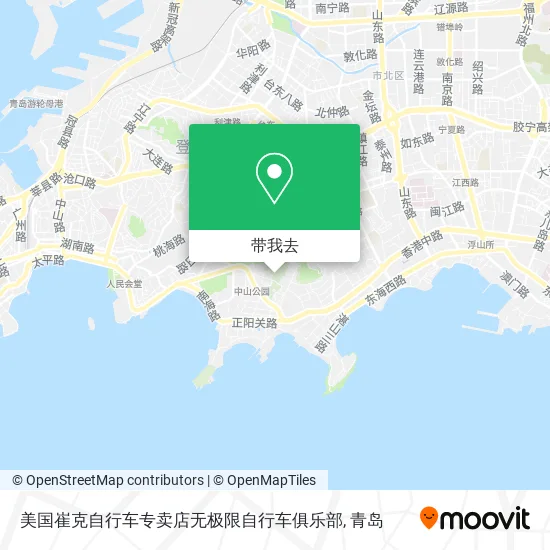 美国崔克自行车专卖店无极限自行车俱乐部地图