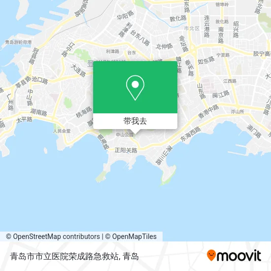 青岛市市立医院荣成路急救站地图