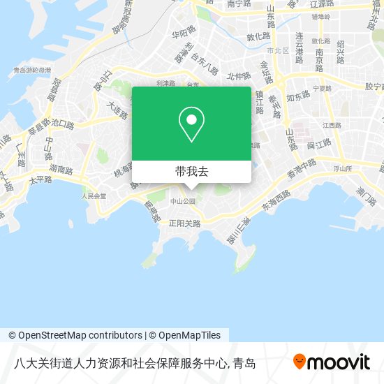 八大关街道人力资源和社会保障服务中心地图
