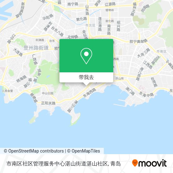 市南区社区管理服务中心湛山街道湛山社区地图