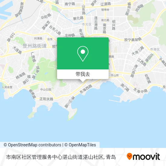 市南区社区管理服务中心湛山街道湛山社区地图