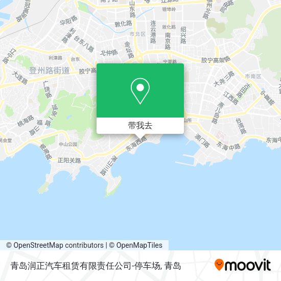 青岛润正汽车租赁有限责任公司-停车场地图