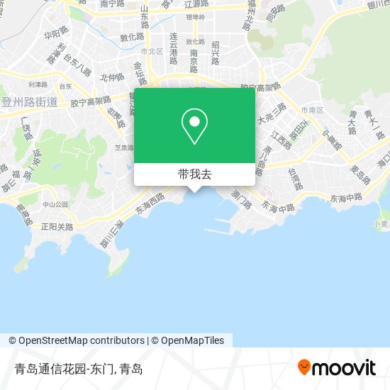 青岛通信花园-东门地图