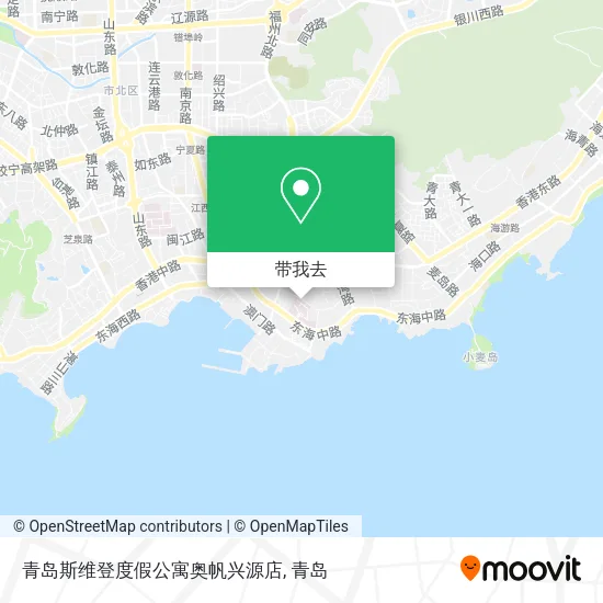 青岛斯维登度假公寓奥帆兴源店地图