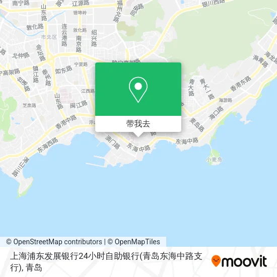 上海浦东发展银行24小时自助银行(青岛东海中路支行)地图