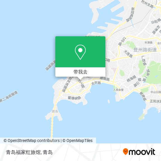 青岛福家红旅馆地图