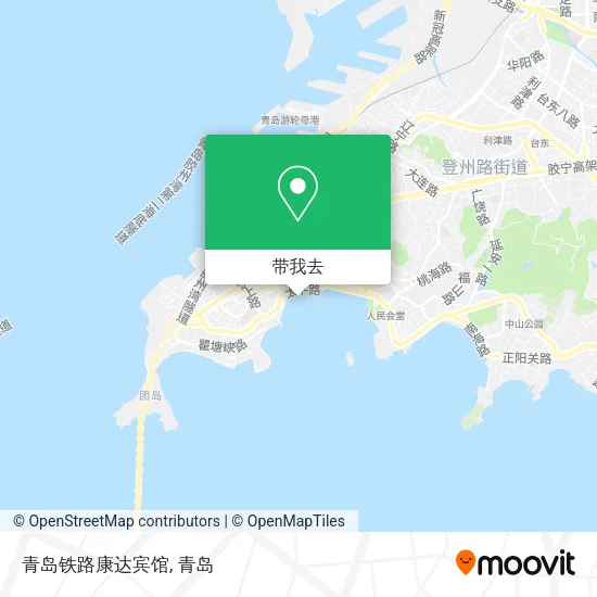 青岛铁路康达宾馆地图