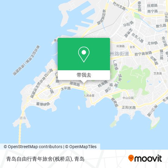青岛自由行青年旅舍(栈桥店)地图