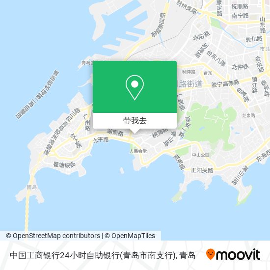 中国工商银行24小时自助银行(青岛市南支行)地图