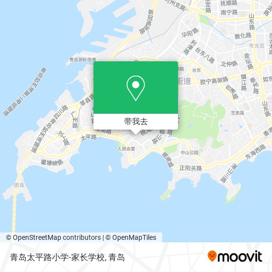 青岛太平路小学-家长学校地图