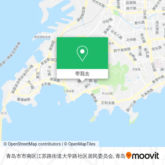 青岛市市南区江苏路街道大学路社区居民委员会地图