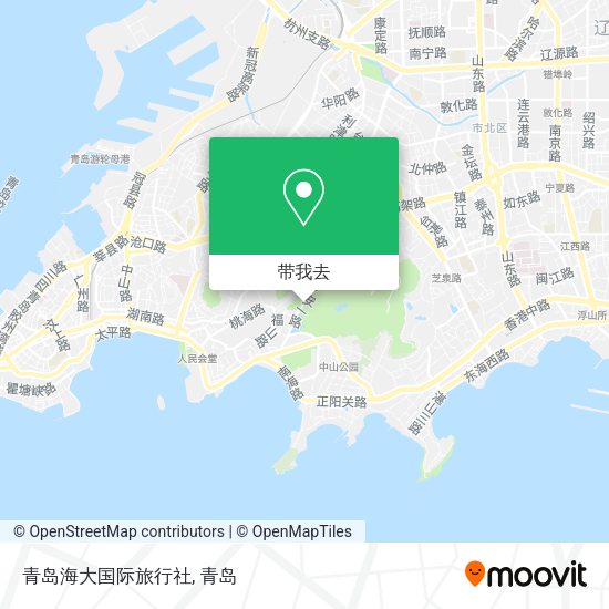 青岛海大国际旅行社地图