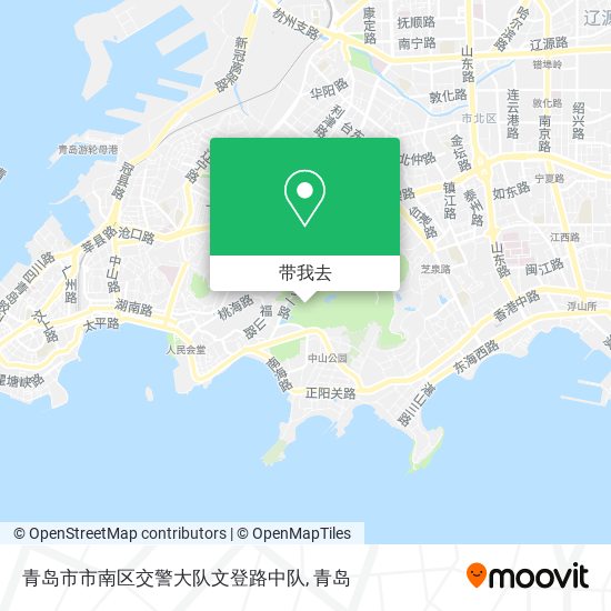 青岛市市南区交警大队文登路中队地图