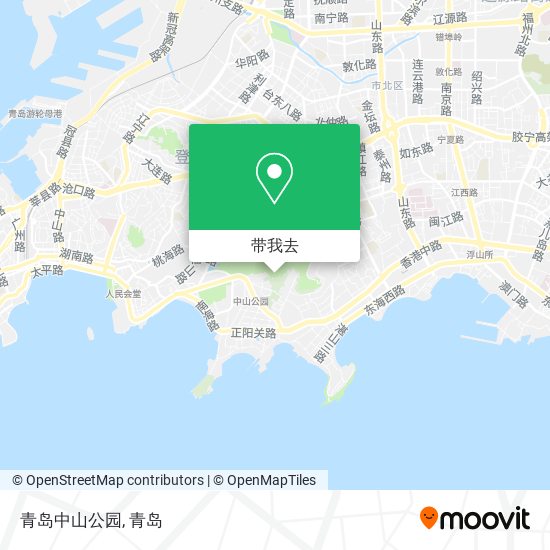 青岛中山公园地图