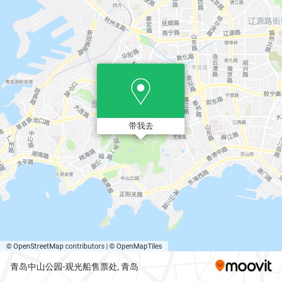 青岛中山公园-观光船售票处地图