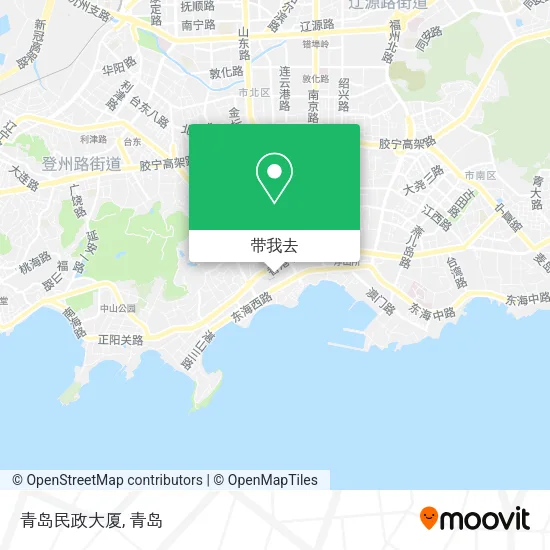 青岛民政大厦地图