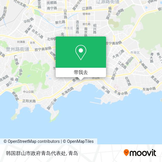 韩国群山市政府青岛代表处地图