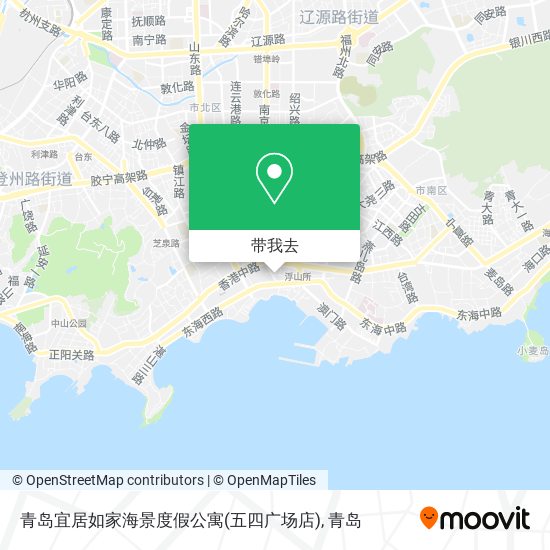 青岛宜居如家海景度假公寓(五四广场店)地图