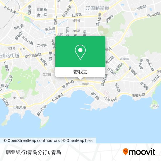 韩亚银行(青岛分行)地图