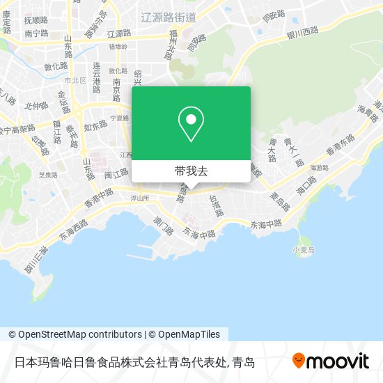 日本玛鲁哈日鲁食品株式会社青岛代表处地图