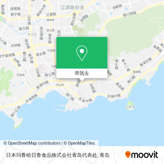 日本玛鲁哈日鲁食品株式会社青岛代表处地图