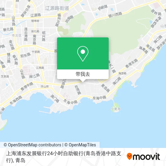 上海浦东发展银行24小时自助银行(青岛香港中路支行)地图