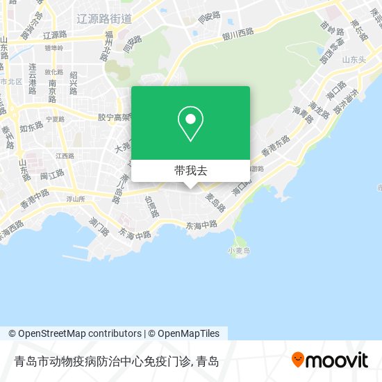 青岛市动物疫病防治中心免疫门诊地图