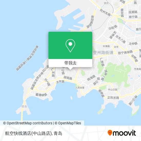 航空快线酒店(中山路店)地图