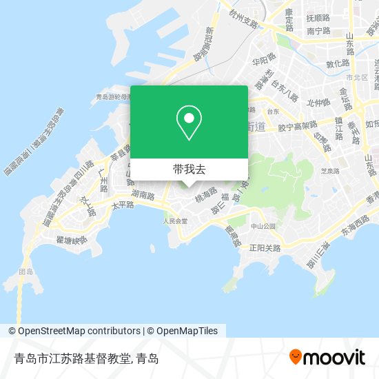 青岛市江苏路基督教堂地图