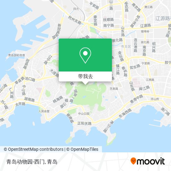 青岛动物园-西门地图